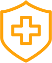Orange health care icon