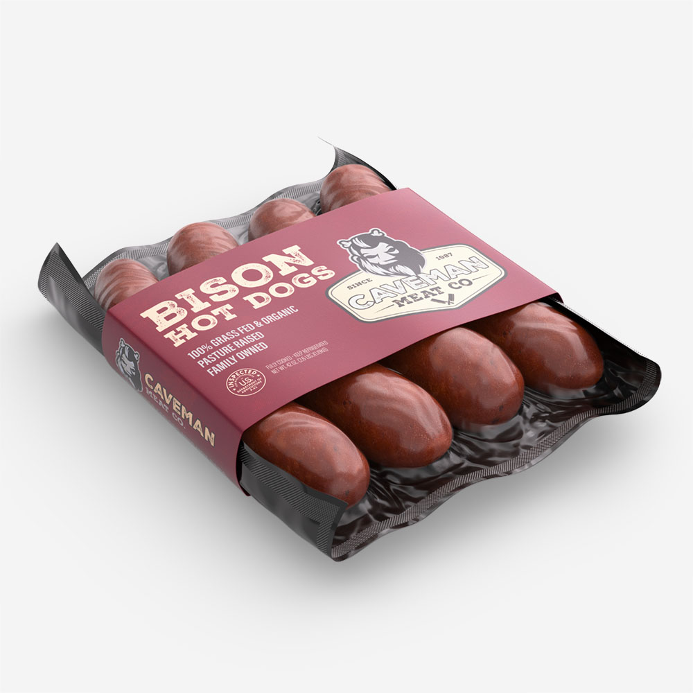Bison hot dogs packaging - Belmark