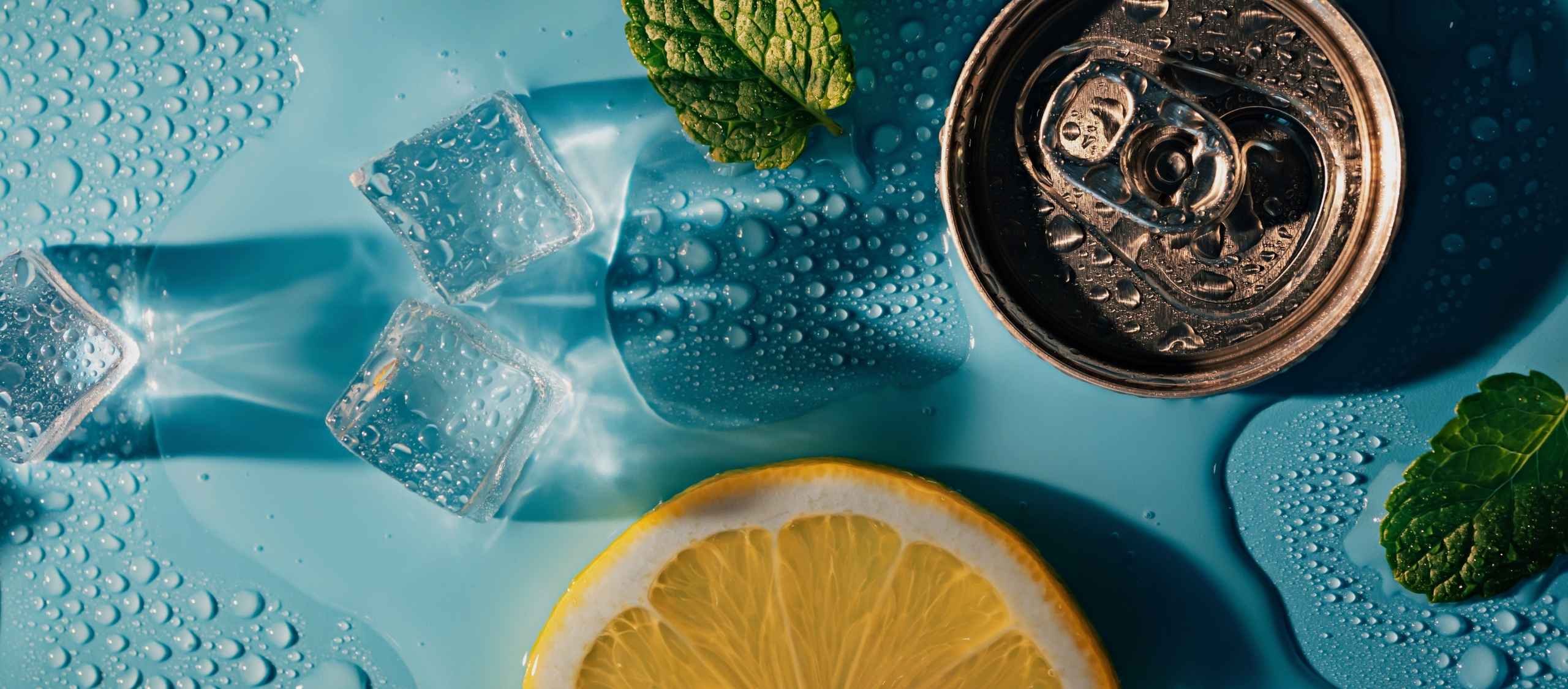 Top view of can of a non-alcoholic can