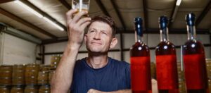 Owner of a distillery with pressure sensitive labels.