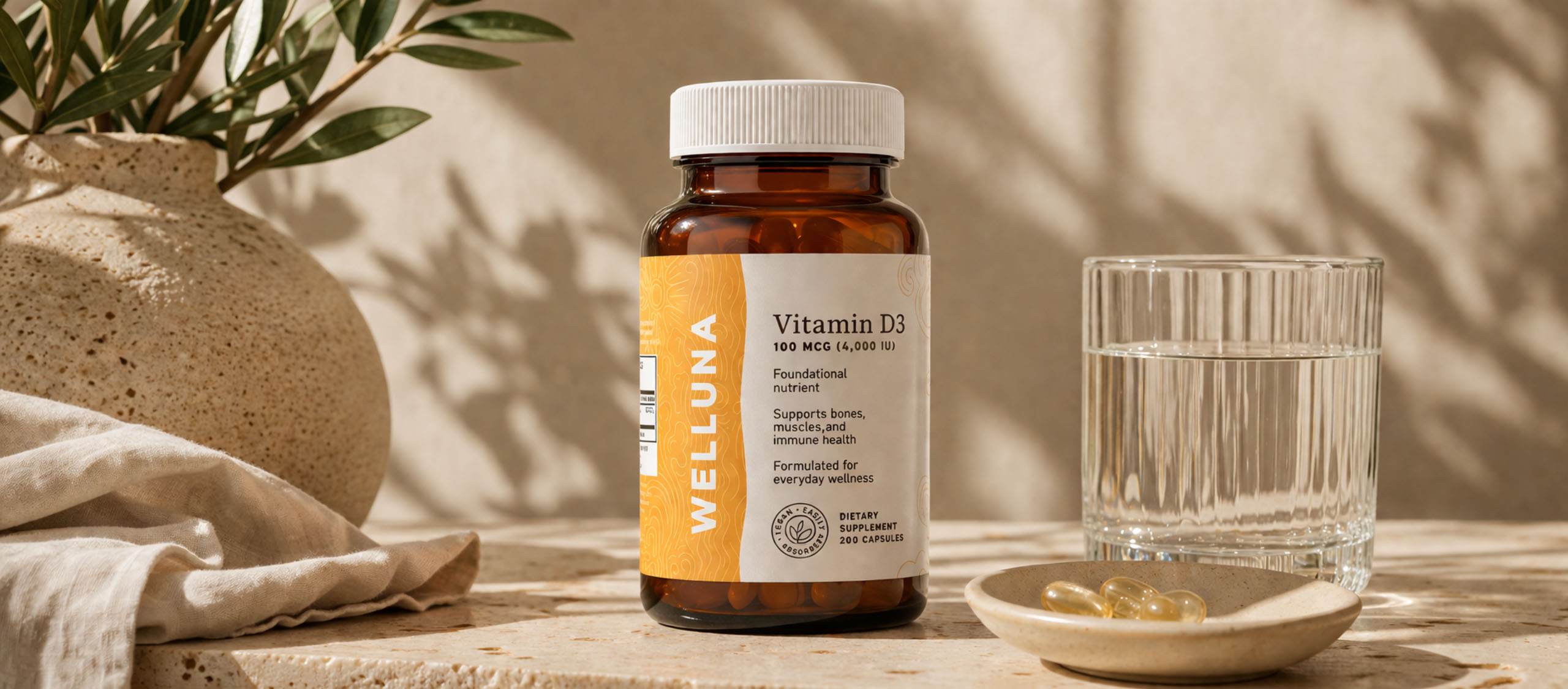 nutraceutical bottle with pressure sensitive label