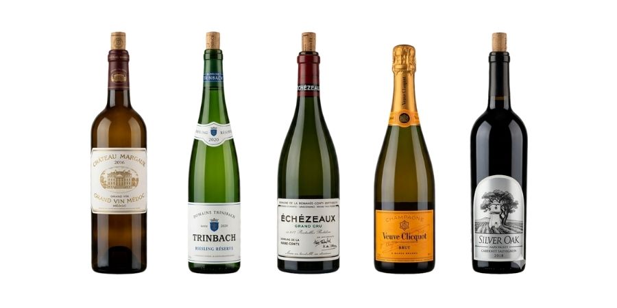 wine bottles with premium labels