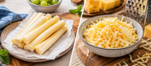 string cheese and shredded cheese