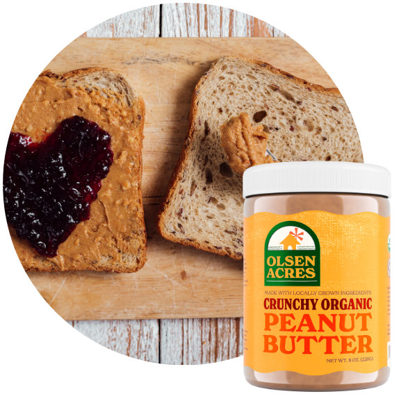 peanut butter jar with BOPP label