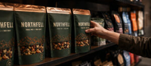 snack trail mix in stand up pouches