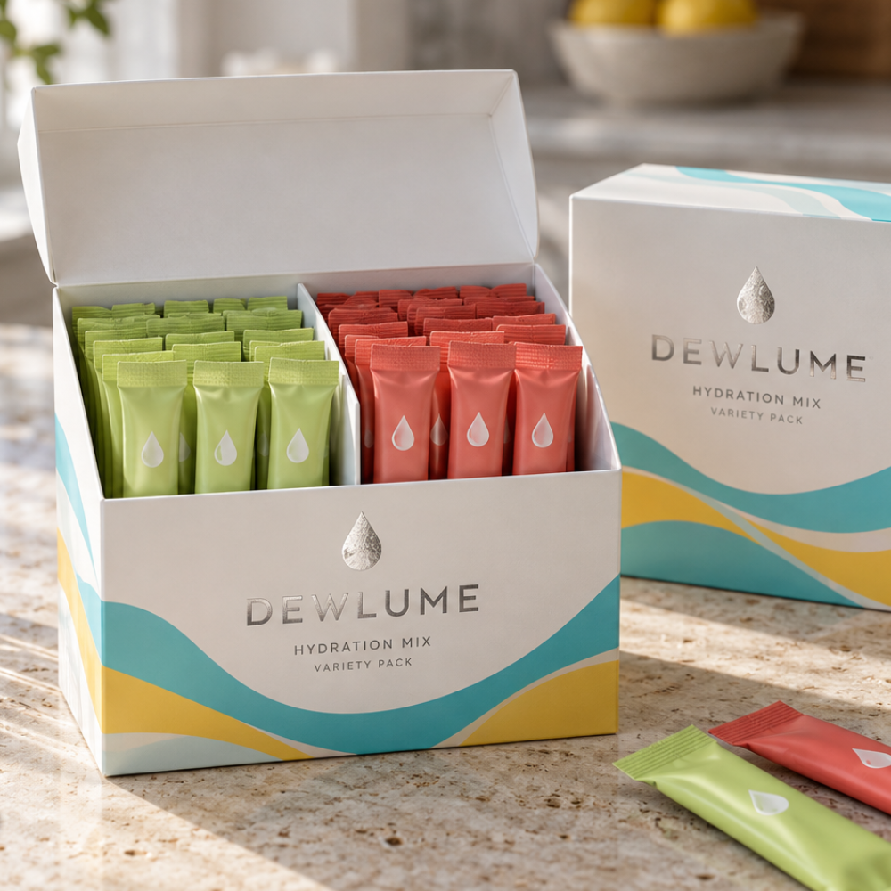 hydration mix in variety folding carton packaging