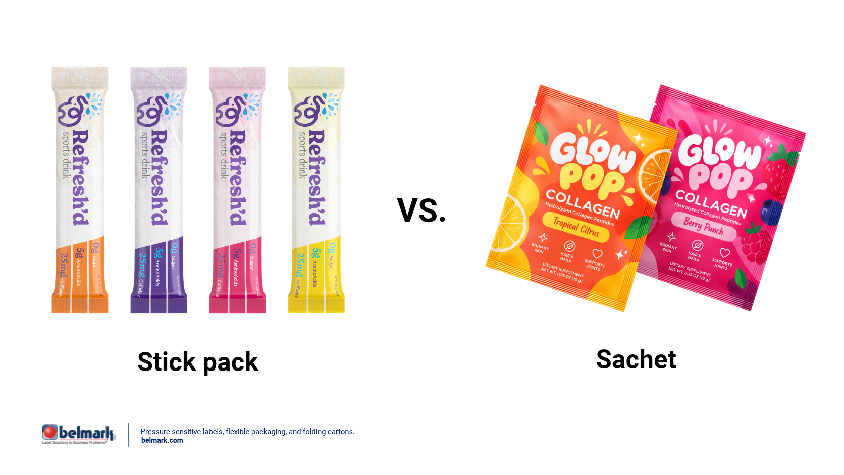 stick pack vs. sachet graphic